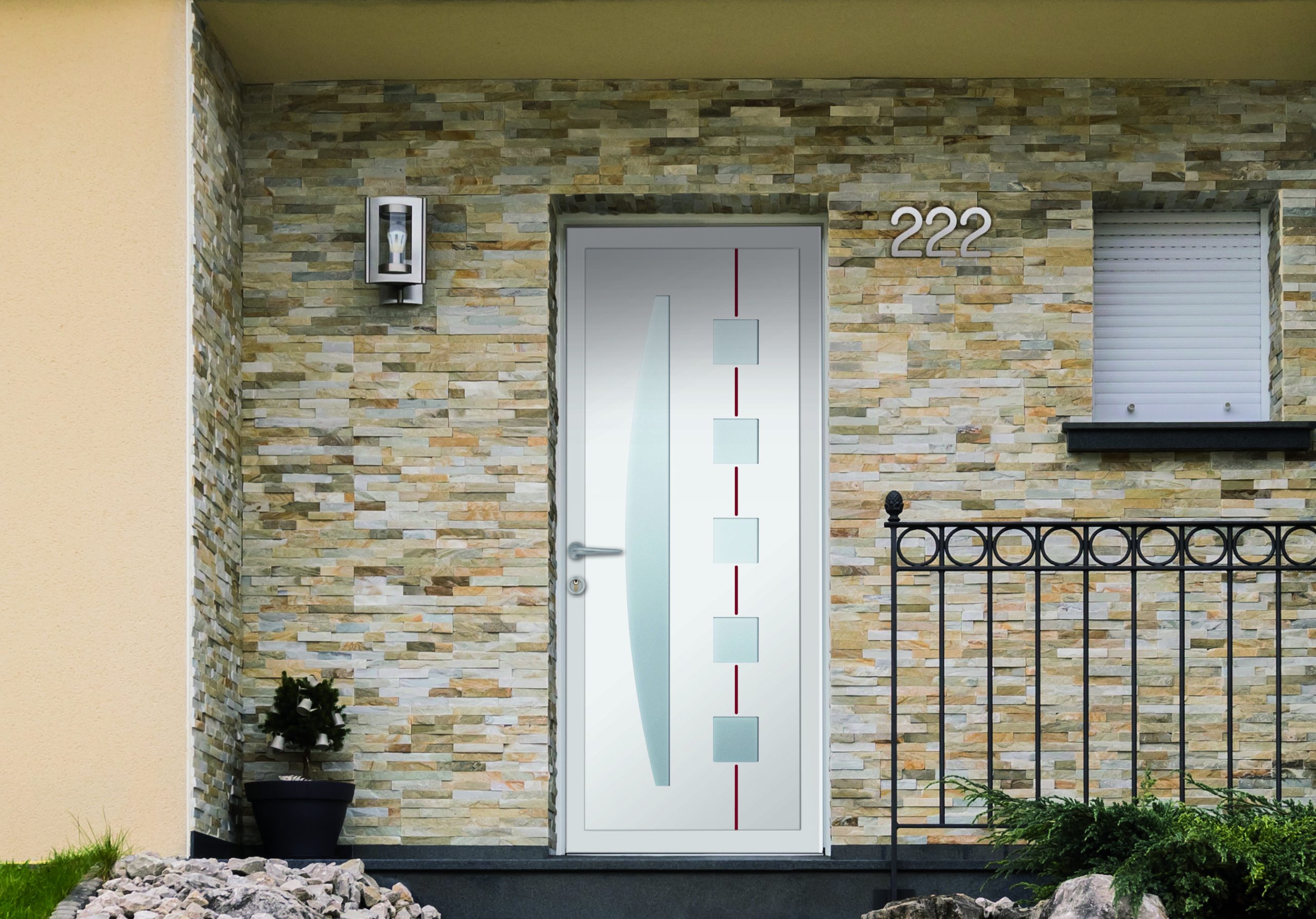 panneau PORTE D'entrée pvc rock